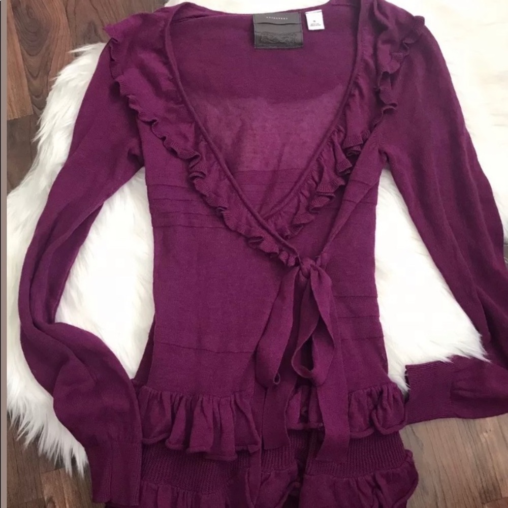 Anthropologie Guinevere Top Recital Wrap Cardigan